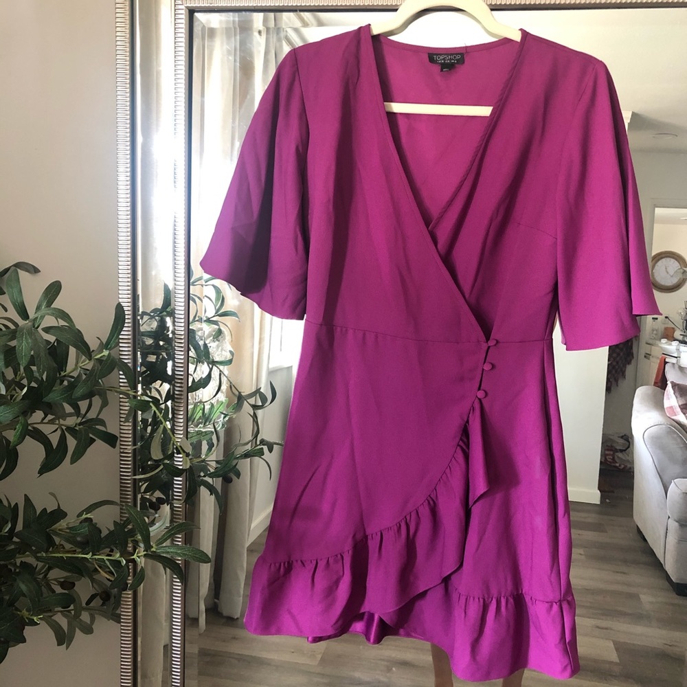 TOPSHOP l Fuchsia Dress | NWOT